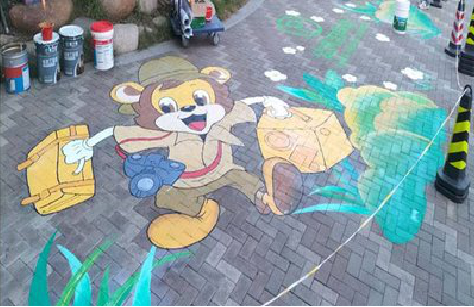 宁乡夏季画地面彩绘会遇到的问题