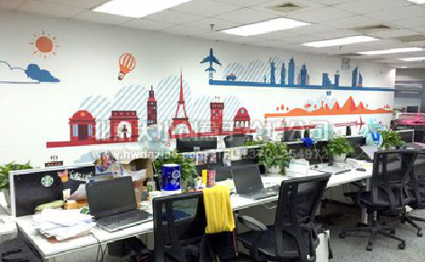 宁乡教你设计办公室墙绘的方法。